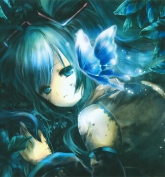 Hair Fantasy Art Anime Butterflies Animals HD Wallpaper