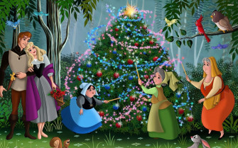 Disney Christmas iPad With Fairies Wallpaper