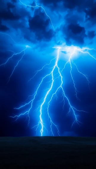 Blue Lightning Wallpaper