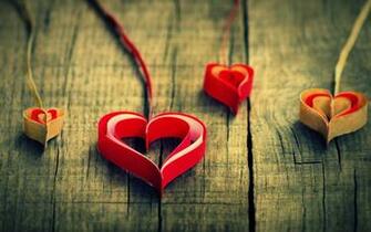 Love Heart Red Beauty Romance Wooden Background