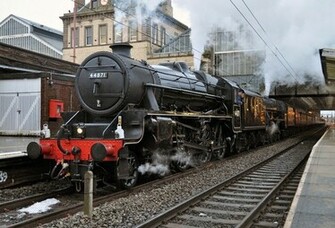 Wallpaper Railroad Rails Railway Station Train Steam Desktop
