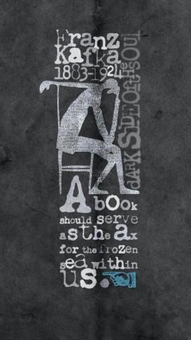 Franz Kafka Typography iPhone 5s Wallpaper
