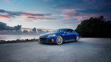 Blue Tesla Wallpaper