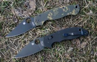 Wallpaper S30v Folding Para Military Spyderco Manix Black