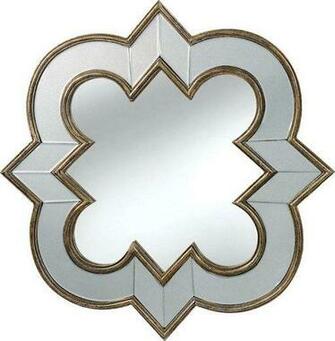 Rachel Quatrefoil Mirror Antique Aztec Silver