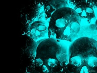 Blue Skulls Wallpaper