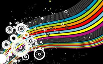 Retro Wallpaper Desktop Design Rainbow