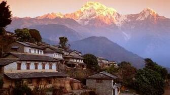 South Nepal Village Himalaya Wallpaper