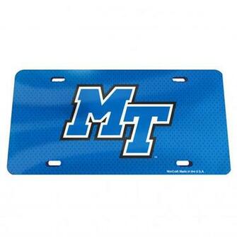 Textbook Brokers Mtsu Mt Logo Mesh Background License Plate