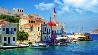 Beautiful Greece Wallpaper Cool Landscape Home