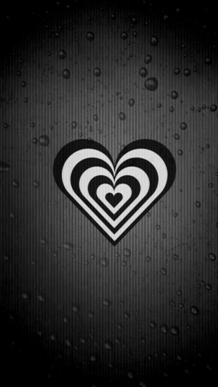 Black And White Heart iPhone Wallpaper
