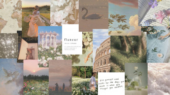 Ethereal Aesthetic Collage Desktop Wallpaper Cute