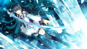 Displaying Image For Anime Girl With Sword And Black Hair