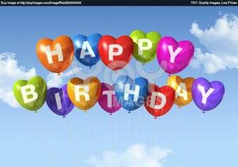 Happy BirtHDay Balloons Wallpaper Heart Shape