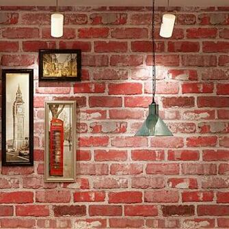 3d Brick Pattern Pvc Waterproof Thickened Vinyl Wallpaper For Cafe