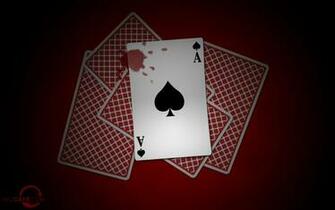 Bloody Ace Card Wallpaper Stock Photos