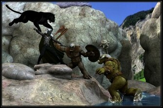 Drizzt Do Urden Orc Fight By Drowelfmorwen