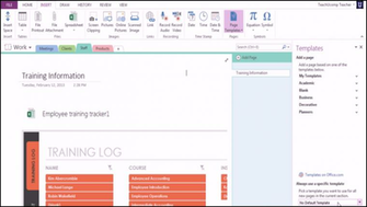 Microsoft Onenote Training Using Templates