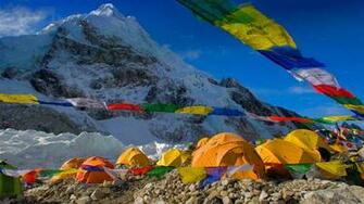 Khumbu Tents Bing Wallpaper
