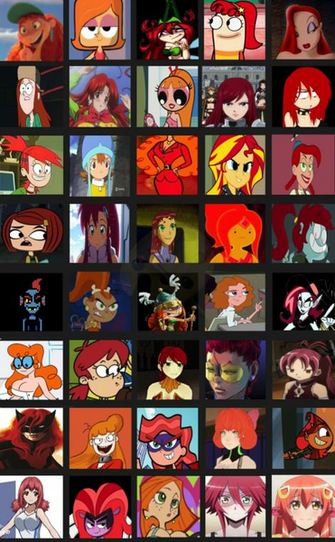 Redhead Waifu Chart By Swordsparks