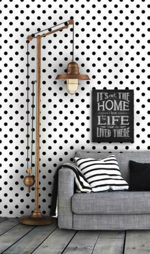 Black And White Polka Dot Wallpaper