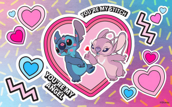 Valentine S Day Stitch And Angel Wallpaper Desktop iPad