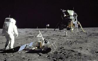 Apollo Man On The Moon Wallpaper And Image Pictures