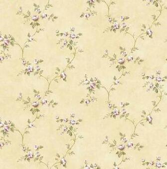 Purple Green Ckb66377 Country Rose Vine Wallpaper