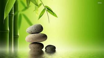 High Resolution Bamboo Zen Stone Wallpaper SiwallpaperHD