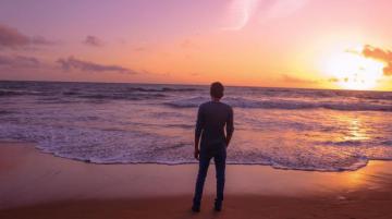 Lonely Boy In Beach Wallpaper Teahub Io