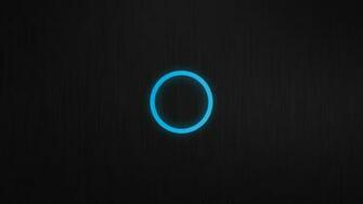 Blue Black Minimalistic Patterns Circles Techno Glow Wallpaper