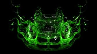 Ferrari Laferrari Green Fire Abstract Car HD Wallpaper By Tony
