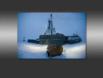 Computer Desktop Wallpaper Arctic Oil Rig Site
