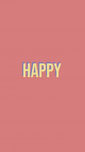 Quote Words Pink Happy Background Wallpaper iPhone Plus