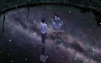 Anime Guy Wallpaper Girl Lake Water Night Widescreen Pictures