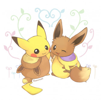 Cute Pikachu And Eevee Wallpaper