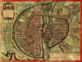 Civitates Orbis Terrarum Old Paris Map Wallpaper