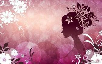Art Wallpaper Flower Woman