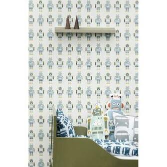Wall Wallpaper Ferm Living Robots