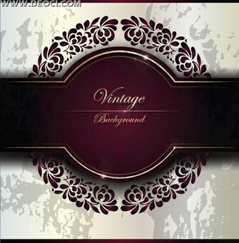 Vector Cd Cover Purple Classic Pattern Background Design Template Eps