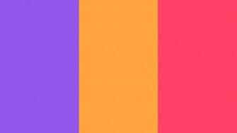 Purple Neon Carrot And Fuchsia Solid Three Color Background