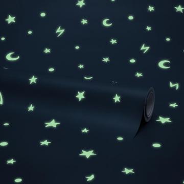 Galaxy Glow In The Dark Wallpaper Navy I Love