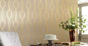 Palladian Wallpaper In Gold And Soft Grey Design By York Wallcoverings