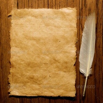 Old Letter Paper Background Feather On A Stock