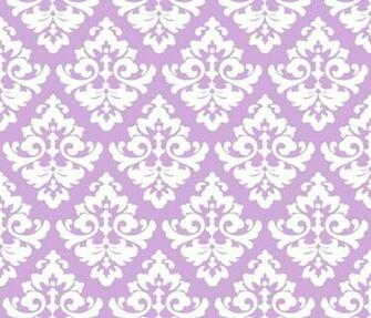 Purple Damask Illustration Prints Patterns