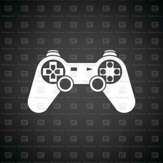 Gamepad Icon On Black Background Vector Image Of Technology
