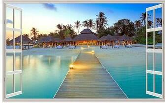European Beach Style Tv Backdrop 3d Wallpaper Shipping4595 Jpg