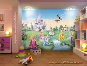 Wallpaper Background Princess Castle Disney Mural Kids