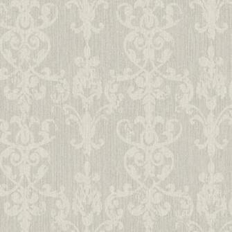 Grey Distressed Damask Scroll Wallpaper Wall Sticker Outlet