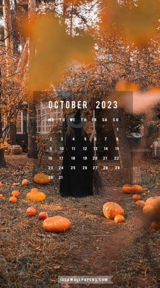 October Calendar Halloween Wallpaper